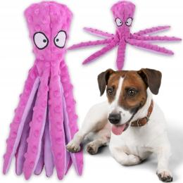 Zabawka dla psa Ośmiornica szeleszcząca maskotka Szarpak róż