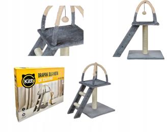 Drapak Dla Kota Kitty Szary 40X40X70 CM Bardzo Solidny