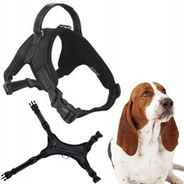 Mocne Szelki Dla Psa Lekkie i Bezuciskowe roz. M 54-66 cm Petstory (Czarny)