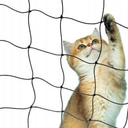 Siatka zabezpieczająca na Balkon dla Kota na Ptaki 6x4m Zestaw grafitowy