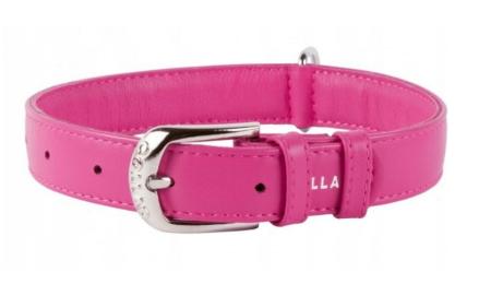 Waudog Collar Obroża dla psa skórzana 25MM 38-49CM Różowa Mocna