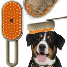 Szczotka Parowa Dla Psa I Kota Zwierząt Dozownik Sierść 3w1 Elektryczna