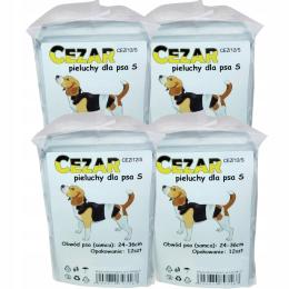 Cezar Pieluchy pampersy dla psa samca S 48szt samców 24-36cm