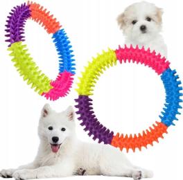 Zabawka Dla Psa Gryzak kółko ring Z Wypustkami Czyści Zęby masuje dziąsła