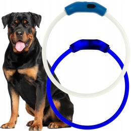 Obroża dla psa Led świecąca ładowana Usb 70 cm
