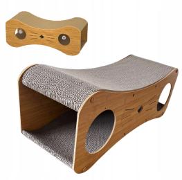 Drapak dla kota legowisko dwupoziomowe 2w1 piłeczki stabilny F086