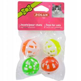 Zabawki dla kota zestaw 4 kul z dzwonkami, 3 cm