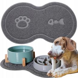 Mata pod Miski Miskę Podkładka dla Psa Kota Wodoodporna Antypoślizgowa Duża