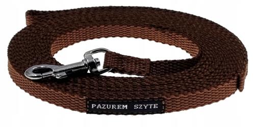 Pazurem Szyte smycz linka treningowa 10mm 1cm 10m brązowa małego psa pp