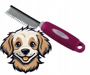 Grzebień metalowy do wyczesywania sierści psa21cm