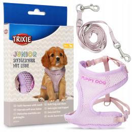 Szelki Psa Szczeniaka 36-50cm Bezuciskowe Guard Regulowane Smycz Przepinana