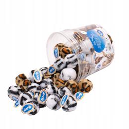 Duvo Zabawka dla kota pluszowa piłka piłeczka z futerkiem safari 1 szt