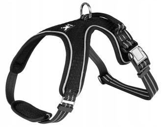 Szelki dla psa, profesjonalne,czarne,mocne, L