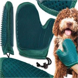 Szczotka Do Usuwania Sierści Psa Kota Rękawica Czesania Masażu Dwustronna