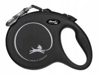 Smycz dla psa Flexi New Classic L taśma czarny 8m do 50kg