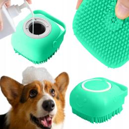 Szczotka Do Psa Z Dozownikiem Na Szampon Silikonowa Myjka Na Płyn