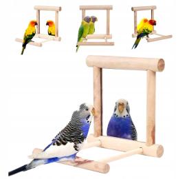 Lusterko dla papug z żedką 10x10 cm