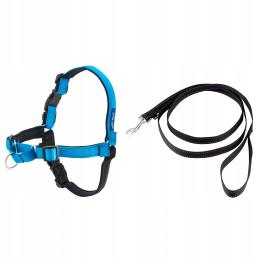 PetSafe Easy Deluxe Harness miękkie szelki i smycz dla psa, niebieskie L