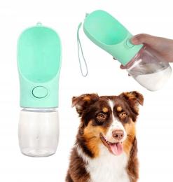 Poidło Turystyczne Dla Psa bidon Przenośny 350 ml Zielony Wodoodporny