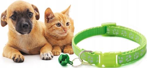 Obroża Regulowana Taśmowa Dla Psa Kota Dzwoneczek