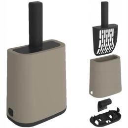 Rotho Łopatka do żwirku kuwety Uchwyt Worki Capuccino