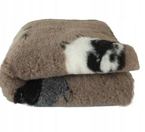 Legowisko antypoślizgowe Dry Bed 28mm beżowy w owce Buba A63 100x75