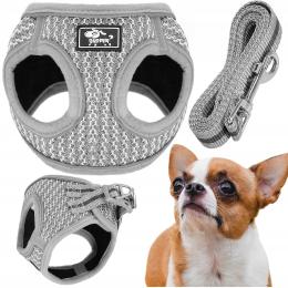 Szelki Spacerowe Bezuciskowe Dla Psa Kota Smycz Regulowane Odblask r. S