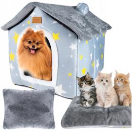 Budka Domek Dla Kota Psa Legowisko Ciepła Buda Kojec Poduszka Futro Domek