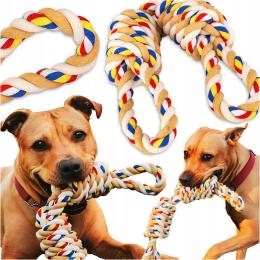 Zabawka Szarpak Dla Psa Sznur Z Supłami Gryzak Mocny Długi XXL