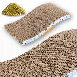 Drapak Dla Kota Kartonowy Duży Poziomy Legowisko Leżak Fala Kocimiętka