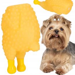 Zabawka Kurczak Dla Psa Szczeniaka 12,5cm Piszcząca Gumowa Gryzak Gumowy