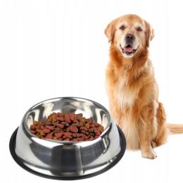 Duża Metalowa miska dla psa Antypoślizgowa na Gumie 150ml Xs
