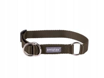 amiplay Obroża półzaciskowa Popular XL Oliwkowa