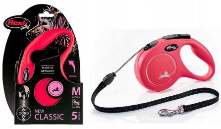 Smycz M Czerwona Flexi Dla Psa Linka 5M Do 20KG