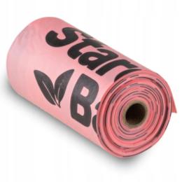 StarchBag Woreczki kompostowalne różowe 1 rolka