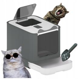 Kuweta Dla Kota Duża Solidna Wytrzymała Zamknięta Filtr Kryta Zamykana