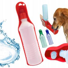 Butelka Turystyczna Przenośna Bidon Miska Psa Kota na Wodę Poidło L 250ml