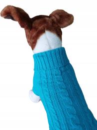 Sweterek Sweter Dla Psa Wełniany Niebieski Jesienny Zimowy Szczeniak Xxs