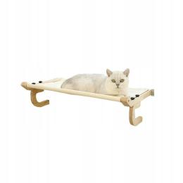 Hamak, legowisko dla kotka na okno/kaloryfer/podłoga, 62x37cm, drewniany M