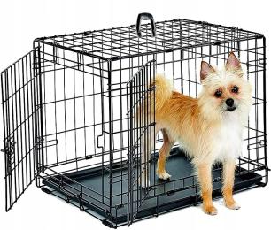 Klatka Kojec Dla Psa Transporter Metalowa Stal Proszkowana 60x44x56CM