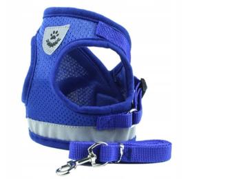 Szelki Spacerowe Bezuciskowe Dla Kota Smycz Regulowane Odblask Rozmiar M