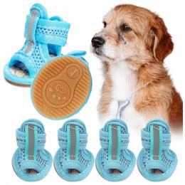 Buty Dla Psa Letnie Sandały Ochronne Antypoślizgowe Oddychające Lato Wiosnę