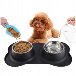 Miska Dla Psa Duża Podwójna Antypoślizgowa Metal