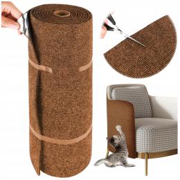 Mata do drapania na meble dla kota Przycinana zabawka 200x40 cm Brazowa