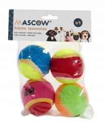 Zabawka Dla Psa 4 Piłki Do Rzucania I Treningu Duże L 5,5CM Mascow