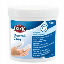 Nakładka na palce do czyszczenia zębów psom kotom Trixie Dental Care 50 szt