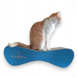 Drapak niski, legowisko do drapania Mruu&Pruu 70 cm Niebieski