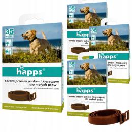 Obroża Dla Psa Na Pchły i Kleszcze Dla Małych Psów 35cm Happs x 4 sztuki