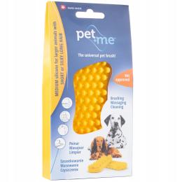 Szczotka dla psa Pet+Me Medium Silicone Yellow