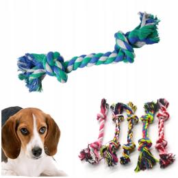 Szarpak Dla Psa Zabawka Gryzak Sznur Bawełna Węzeł Mocny Duży 18cm Sznurek